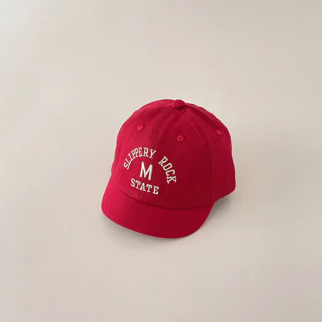Kids Cotton Baseball Caps with Letter Pattern for Sun