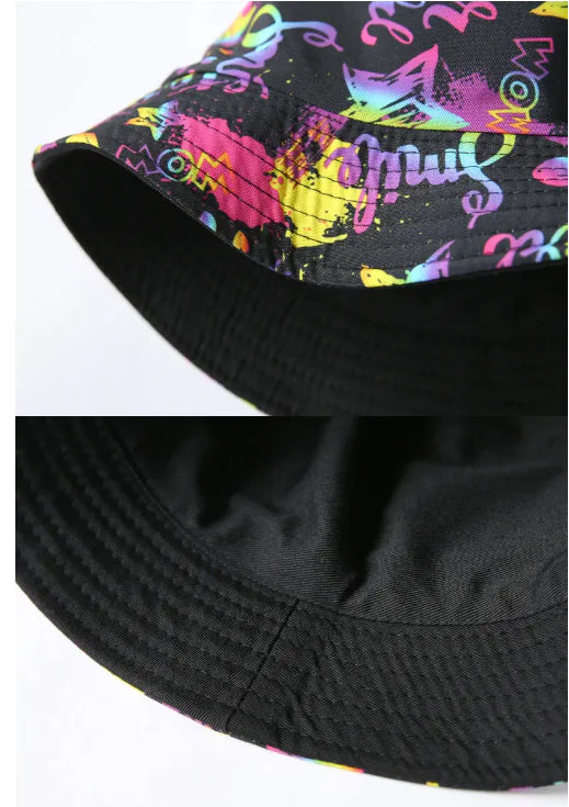 Reversible Heart Print Bucket Hat