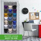 Hat Rack Organizer for Baseball Caps with 3 Hooks