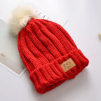 Knitted Outdoor Beanie with Fleece Lining for Warmth