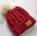 Knitted Outdoor Beanie with Fleece Lining for Warmth