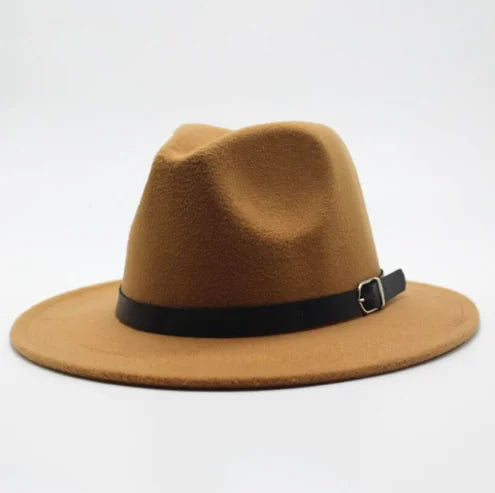 Jazz Hat, Wool Hat, Top Hat, Flat Brim Hat