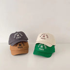 Kids Cotton Baseball Caps with Letter Pattern for Sun