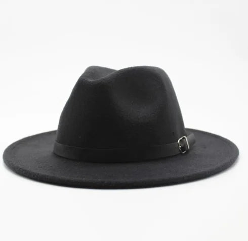 Jazz Hat, Wool Hat, Top Hat, Flat Brim Hat