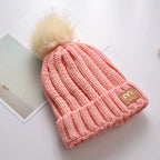 Knitted Outdoor Beanie with Fleece Lining for Warmth
