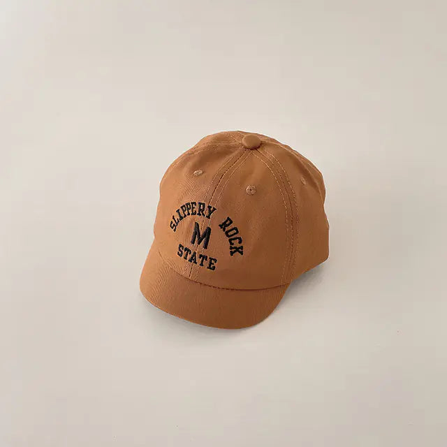 Kids Cotton Baseball Caps with Letter Pattern for Sun