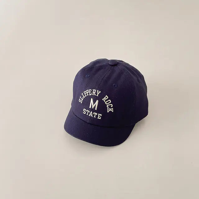 Kids Cotton Baseball Caps with Letter Pattern for Sun