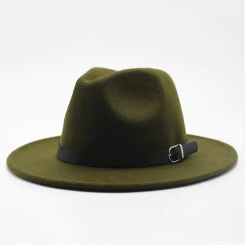 Jazz Hat, Wool Hat, Top Hat, Flat Brim Hat