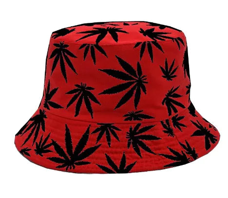 Trendy Printed Maple Leaf Bucket Hat for Outdoors