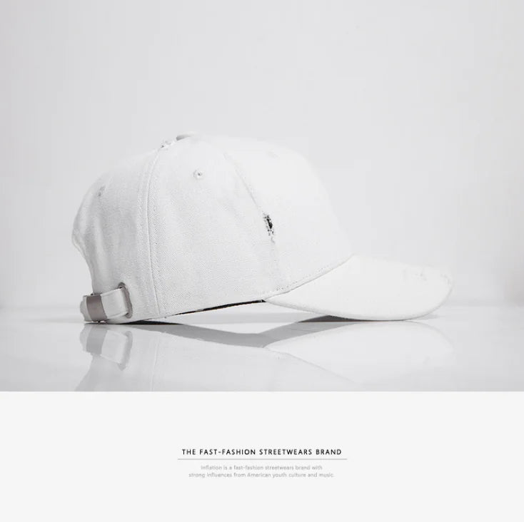 Distressed Baseball Cap - Solid Color Sun Hat