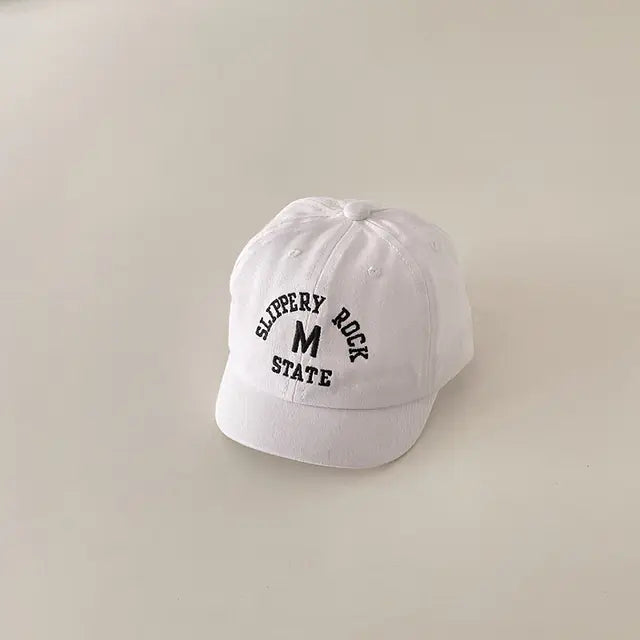 Kids Cotton Baseball Caps with Letter Pattern for Sun