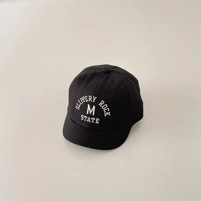 Kids Cotton Baseball Caps with Letter Pattern for Sun