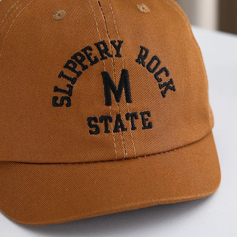 Kids Cotton Baseball Caps with Letter Pattern for Sun