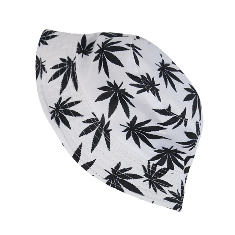 Trendy Printed Maple Leaf Bucket Hat for Outdoors