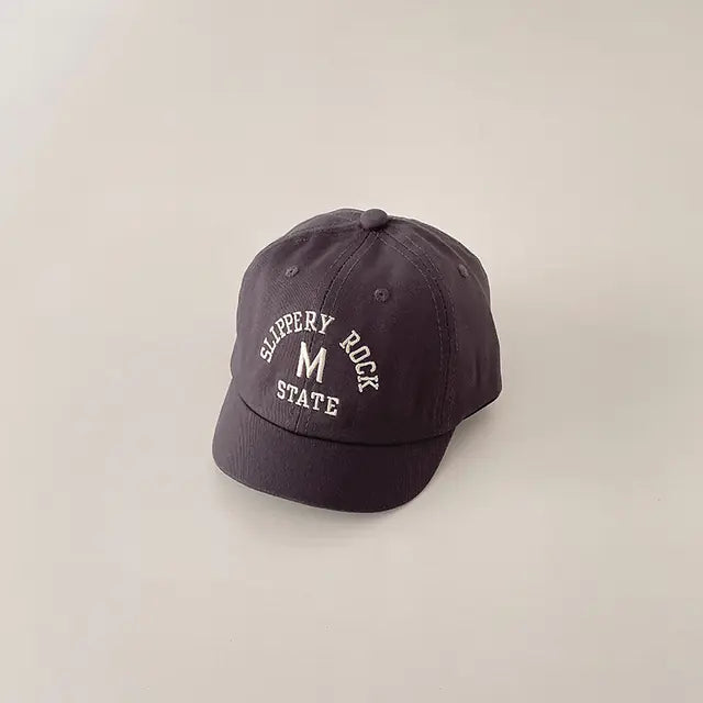 Kids Cotton Baseball Caps with Letter Pattern for Sun