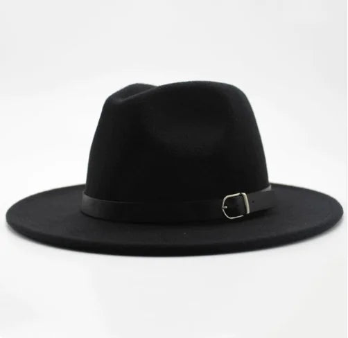 Jazz Hat, Wool Hat, Top Hat, Flat Brim Hat