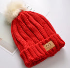 Knitted Outdoor Beanie with Fleece Lining for Warmth
