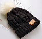 Knitted Outdoor Beanie with Fleece Lining for Warmth