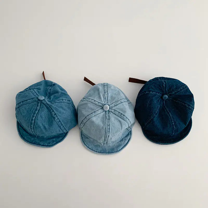 Vintage Denim Baby Baseball Caps for Toddlers