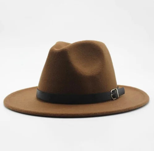 Jazz Hat, Wool Hat, Top Hat, Flat Brim Hat