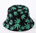 Trendy Printed Maple Leaf Bucket Hat for Outdoors